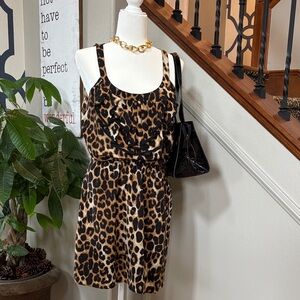 Express Ruffled Leopard Print Sleeveless Dress 🤩